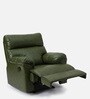 Zilpah Leatherette 1 Seater Manual Recliner In Olive Green Color