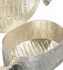 Zilver Toffee shaped Silver Brass with Silver Plating 1000ml Storage Jar