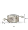 Zilver Toffee shaped Silver Brass with Silver Plating 1000ml Storage Jar