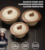 Zinna  Brown Plastic & Steel Thermoware Casserole (Set of 3)