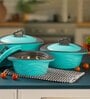 Zinna Blue Plastic & Steel Thermoware Casserole (Set of 3)