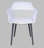Zinnia Plastic Cafe Chair in White Colour