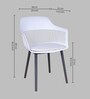 Zinnia Plastic Cafe Chair in White Colour