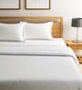 White Cotton Stripes 350 GSM Double Bed Quilt Zinnia Collection