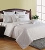 White Cotton Stripes 350 GSM Double Bed Quilt Zinnia Collection