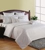 White Cotton Stripes 350 GSM Single Bed Quilt Zinnia Collection
