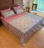 Zinnia Pink 100% Cotton Floral 250 GSM Double Bed AC Comforter