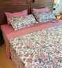 Zinnia Pink 100% Cotton Floral 250 GSM Double Bed AC Comforter