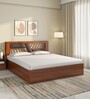 Zion Max King Size Bed in Walnut Finish with Box Storage