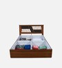 Zion Max King Size Bed in Walnut Finish with Box Storage