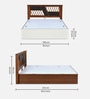Zion Max King Size Bed in Walnut Finish with Box Storage