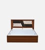 Zion Max King Size Bed in Walnut Finish with Box Storage