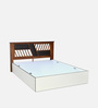 Zion Max Queen Size Bed in White Finish with Box Storage