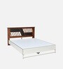 Zion Meta King Size Bed in White Finish