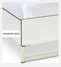 Zion Meta Queen Size Bed in White Finish