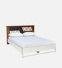 Zion Meta Queen Size Bed in White Finish