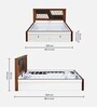 Zion Premier Queen Size Bed in White Finish with Hydraulic Storage
