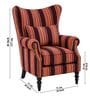 Zion Teak Wood Wing Chair With Suede Fabric In Orange Colour Zion Teak Wood Wing Chair With Suede Fabric In Orange Colour