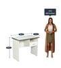 Zircon Office Table with Single Drawer in Wenge & White Colour