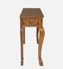 Ziri Solid Wood Console Table In  Teak Finish