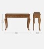 Ziri Solid Wood Console Table In  Teak Finish