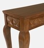 Ziri Solid Wood Console Table In  Teak Finish