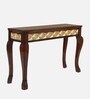 Ziri Solid Wood Console Table In Brown  Finish