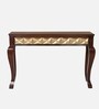 Ziri Solid Wood Console Table In Brown  Finish