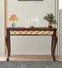 Ziri Solid Wood Console Table In Brown  Finish