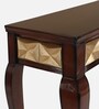 Ziri Solid Wood Console Table In Brown  Finish