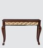 Ziri Solid Wood Console Table in Brown Colour