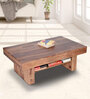 Ziva Sheesham Wood Coffee Table With Self In Walnut Colour