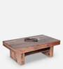 Ziva Sheesham Wood Coffee Table With Self In Walnut Colour