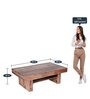 Ziva Sheesham Wood Coffee Table With Self In Walnut Colour