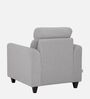 Zivo Fabric 1 Seater Sofa in Cloudy Grey Colour