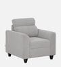 Zivo Fabric 1 Seater Sofa in Cloudy Grey Colour