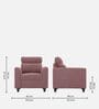 Zivo Fabric 1 Seater Sofa in Dusky Pink Colour