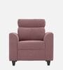 Zivo Fabric 1 Seater Sofa in Dusky Pink Colour