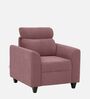 Zivo Fabric 1 Seater Sofa in Dusky Pink Colour