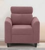 By Duroflex Zivo Fabric 1 Seater Sofa in Dusky Pink Colour