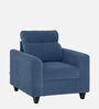 Zivo Fabric 1 Seater Sofa in Twilight Blue Colour