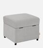 Zivo Fabric Ottoman in Cloudy Grey Colour
