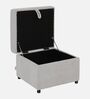 Zivo Fabric Ottoman in Cloudy Grey Colour