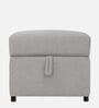Zivo Fabric Ottoman in Cloudy Grey Colour