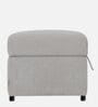 Zivo Fabric Ottoman in Cloudy Grey Colour