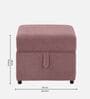 Zivo Fabric Ottoman in Dusky Pink Colour