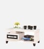 Zivo Glass Top Coffee Table In White Colour