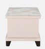 Zivo Glass Top Coffee Table In White Colour
