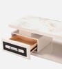 Zivo Glass Top Coffee Table In White Colour