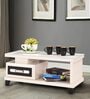 Zivo Glass Top Coffee Table In White Colour